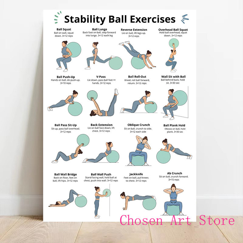 Fitness Egzersiz Programı Post - Badminton Poster incelemesi ve fiyatı
