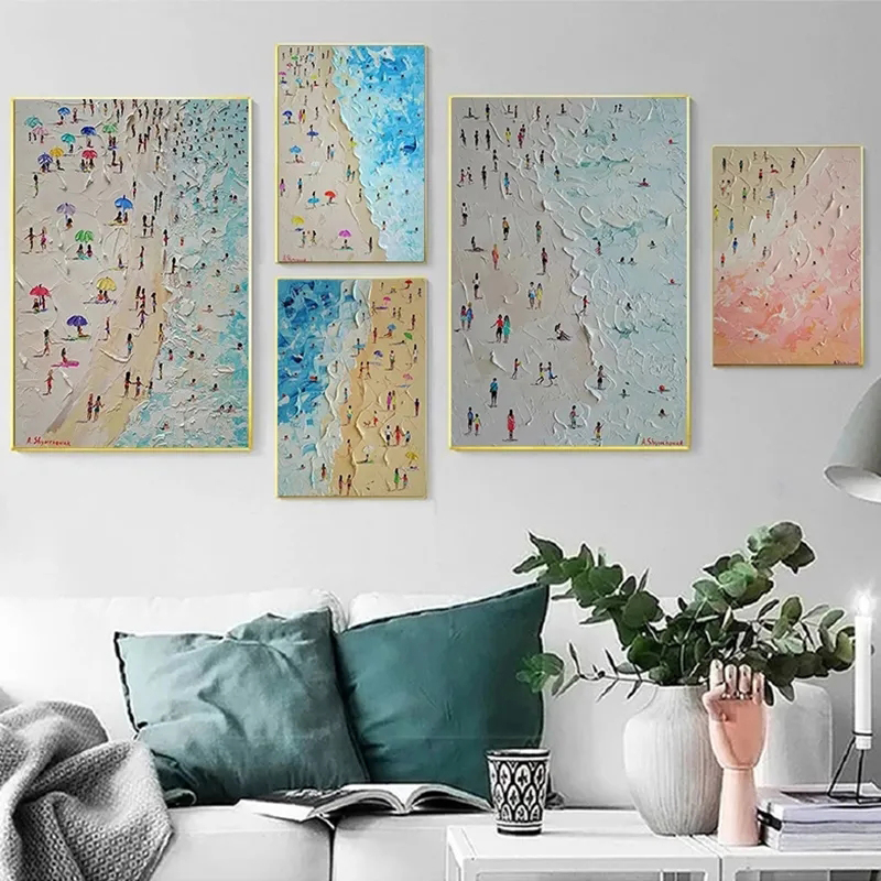 Yaz plaj deniz manzarası yağlı - Badminton Poster incelemesi ve fiyatı