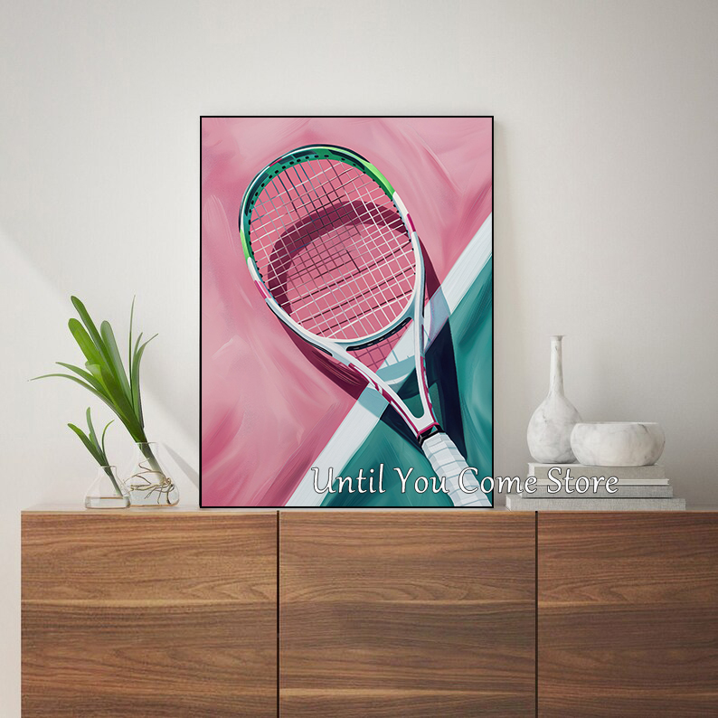 Retro Tenis ve Tenis Raketi Mi - Badminton Poster incelemesi ve fiyatı